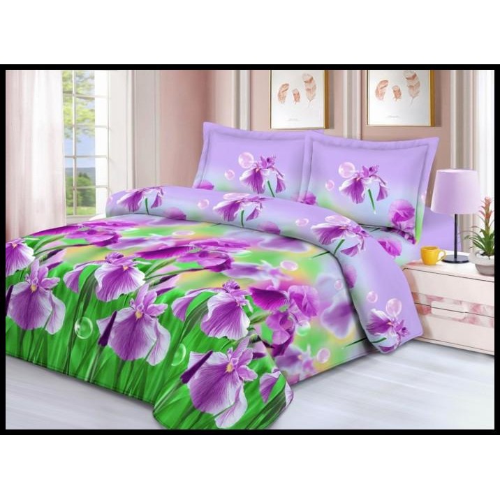 Sprei Nyenyak Set Sprei & Bed Cover Orchid - King Rumbai