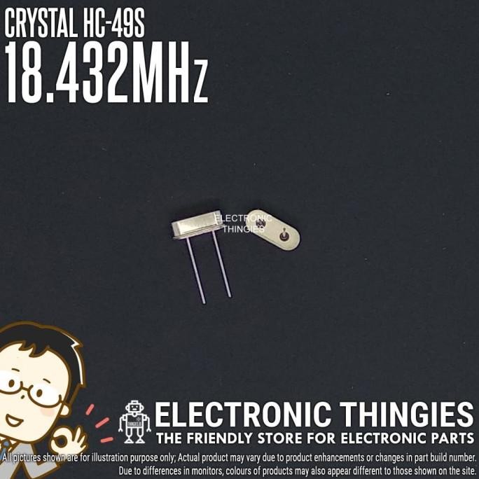 Terbaru (5) XTAL 18.432Mhz HC49S Crystal Kristal Oscillator Quartz 18.432 Mhz thingie43 Buru Order