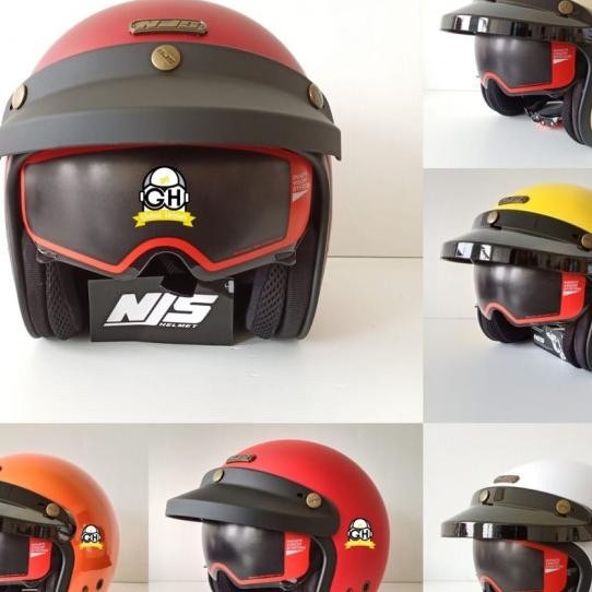 Njs Nx-2 Solid Helm Retro Helm Njs Nx2