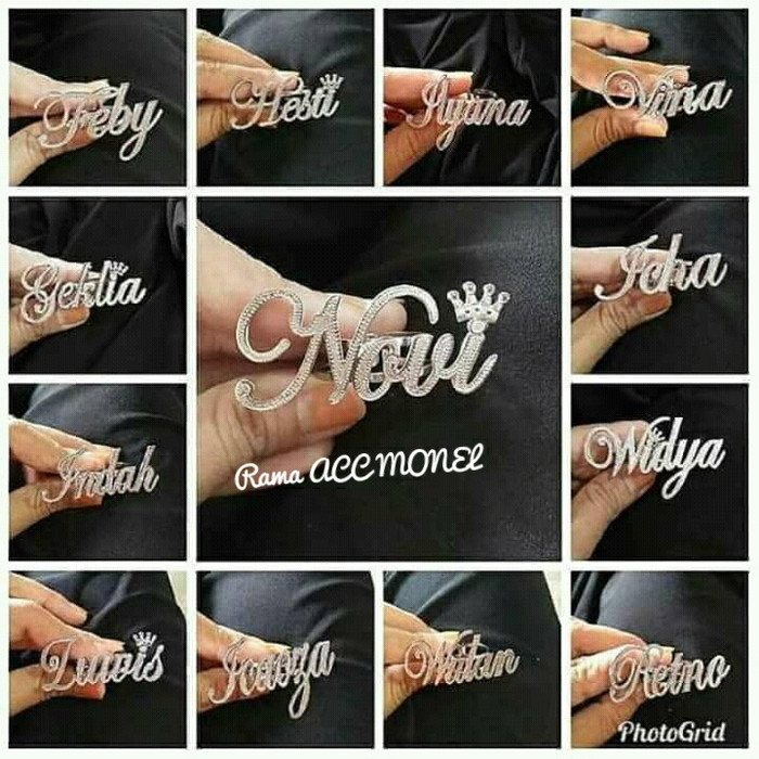 MURAH desain bros klong hijab nama monel stainlist