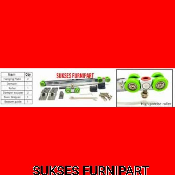 Rel Pintu Soft Close Sliding Door Partition Aluminum Knockers 1 Pintu