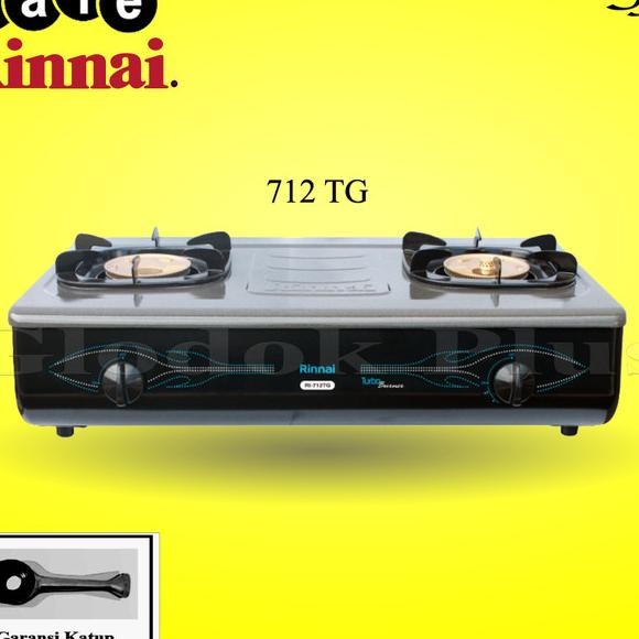 Rinnai Ri-712Tg Kompor Gas 2 Tungku Rinai Ri712Tg Turbo Burner 712 Tg
