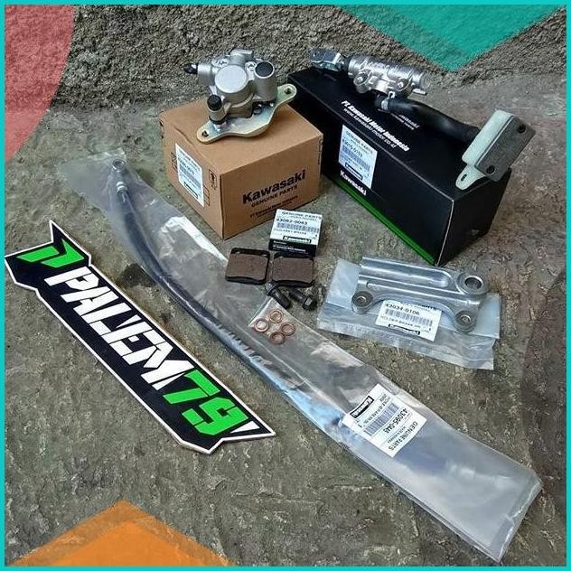 Paket Kampas Selang Master Rem Holder Kaliper Belakang Ori KLX S L BF