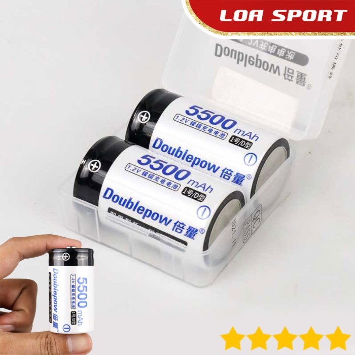 Baterai Tipe D Rechargeable 1.2V 5500mAh 2 PCS