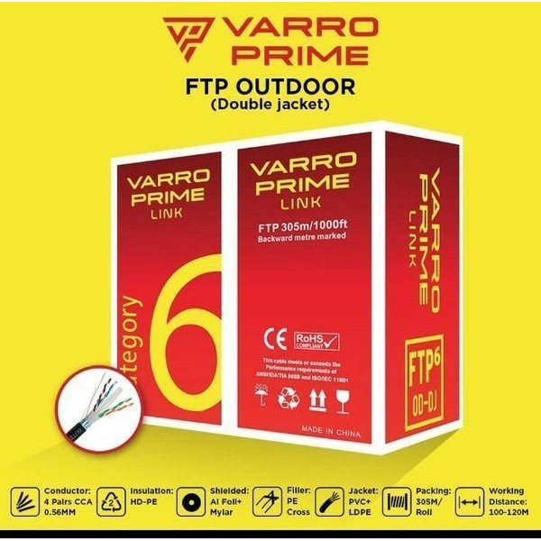 KABEL LAN VARRO PRIME LINK FTP CAT 6 OUTDOOR