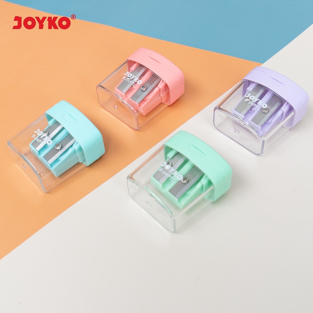 

Rautan Serutan Sharpener Joyko B-24PTL 2 In 1 Pastel Color