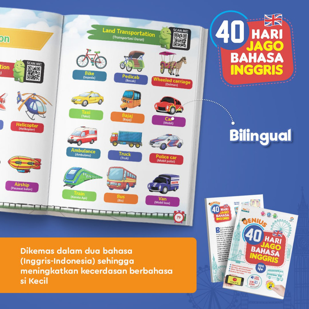 

[Ready Stock] Genius 40 Hari Jago Bahasa Inggris - Buku Belajar English Full Color