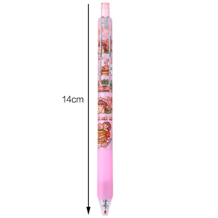 

Vee Karen 6Pcs/Set Gel Pens Sekolah Kantor Perlengkapan Kartun Dengan Klip