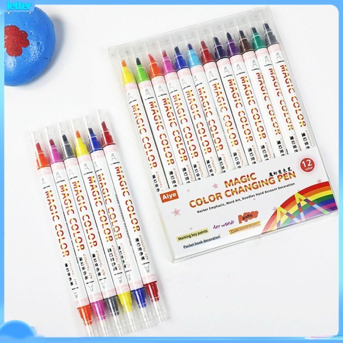 

Vee Let 12Warna/Set Penanda Neon Kantor Perlengkapan Sekolah Alat Gambar