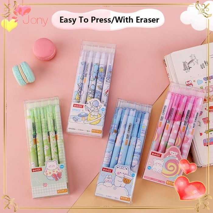

Vee 5Pcs/Set Gel Pens Perlengkapan Kantor Sekolah Alat Tulis Tinta