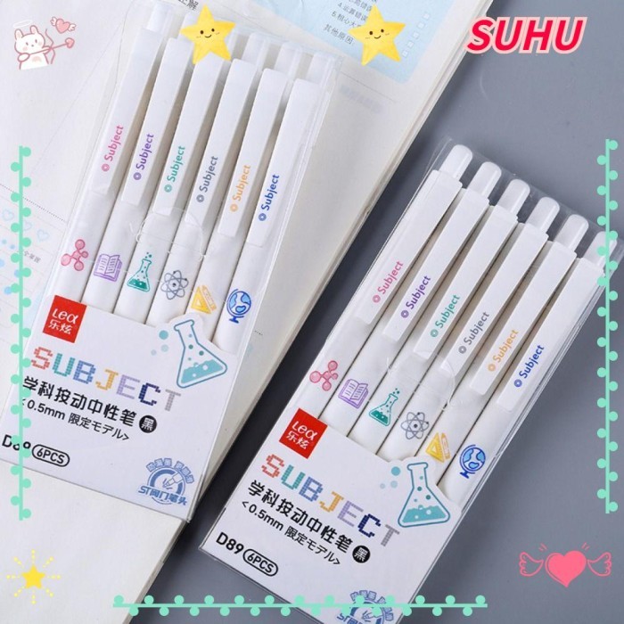 

Vee Suhu 6Pcs/Set Pena Gel Perlengkapan Kantor Sekolah Tulip Dekorasi