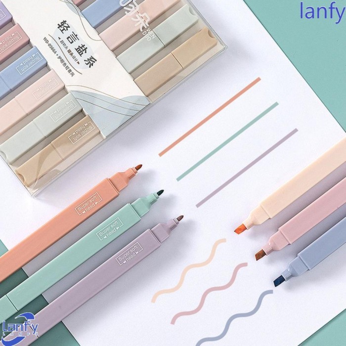 

Vee Lanfy Stabilo Pen Set Dual Tip Lembut Alat Tulis Perlengkapan Sekolah