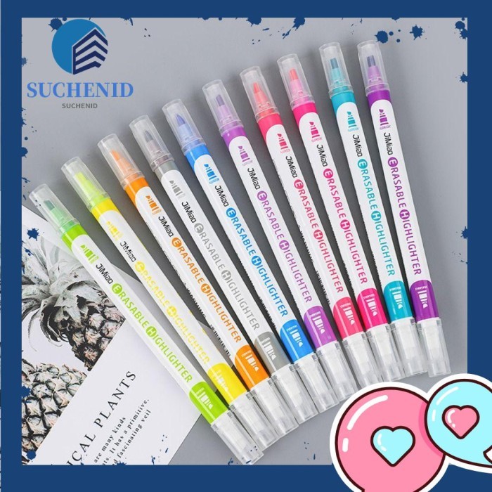 

Vee [Theenid 10Pcs/Set Penanda Neon Kantor Perlengkapan Sekolah Alat