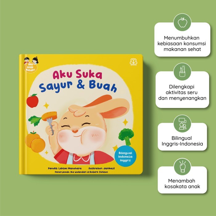 

Bana Buku Seri Aku Anak Mandiri : Aku Suka Sayur Dan Buah (Boardbook)