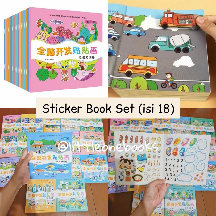 

Bana Sticker Book Set / Buku Aktivitas Menempel Stiker Anak Isi 18 Buku