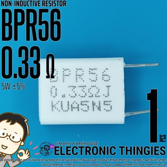 (5) RESISTOR BPR56 0.33 5W 5% KAPUR 0R33 OHM thingie43 dijamin