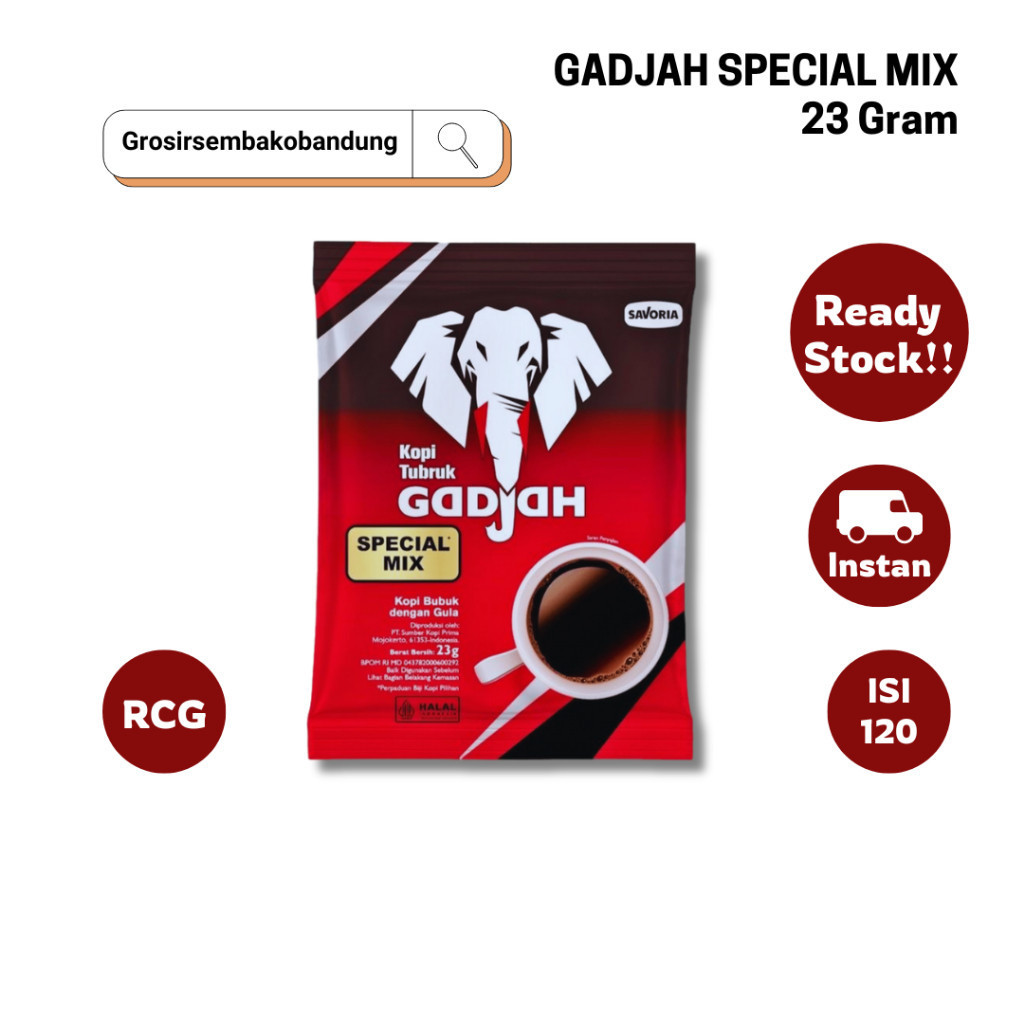 

GADJAH KOPI TUBRUK SPECIAL MIX RCG 10x23g - 1 Dus - Kota Bandung