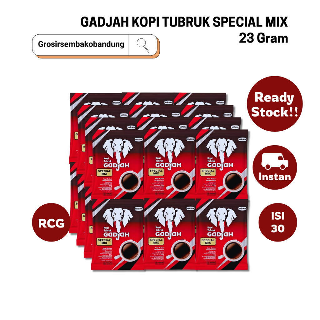 

GADJAH KOPI TUBRUK SPECIAL MIX RCG 10x23g - 3 Rcg - Kota Bandung