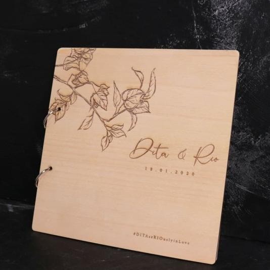 

Guest Book Wedding Cover Kayu | Buku Tamu Undangan Pernikahan