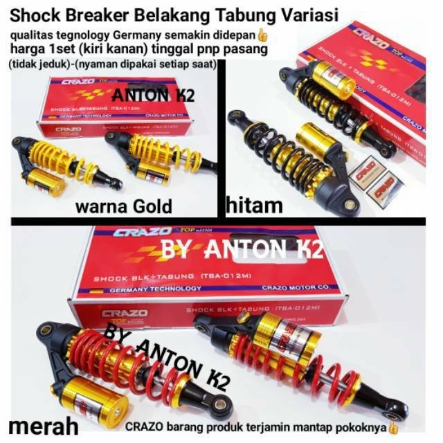 Shock Breaker Belakang Tabung Variasi Motor Fizr-Force-Vega R-Zr-Fizr Trp