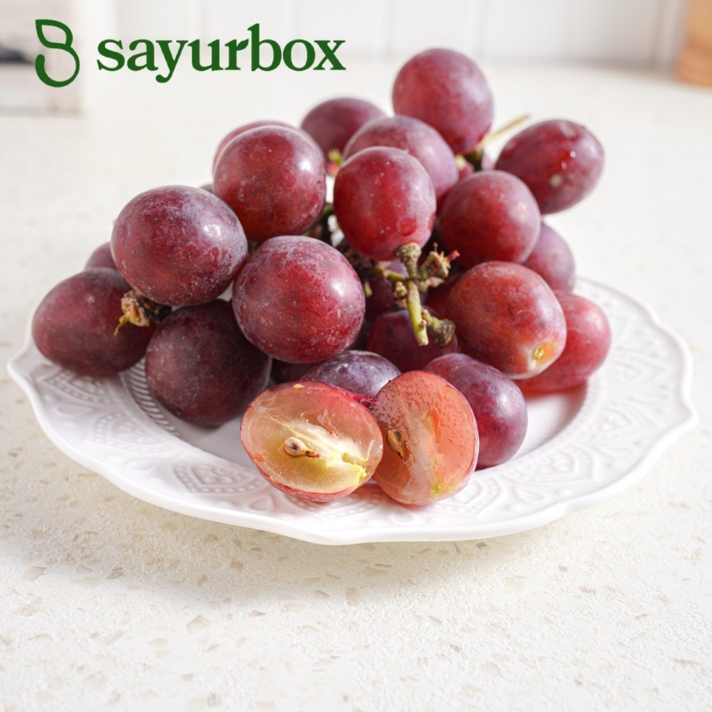 

Anggur Merah Red Globe Premium Seeded Impor 250 gram