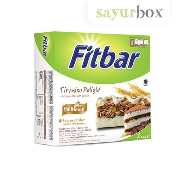 

Fitbar Tiramisu Delight Box Isi 5 pcs Sayurbox