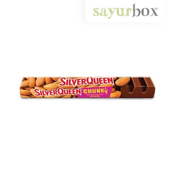 

SilverQueen Chocolate Chunky Bar with Almonds 95 gram Sayurbox