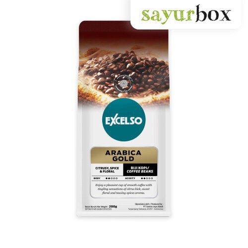 

Excelso Arabica Gold Biji 200 gram Sayurbox