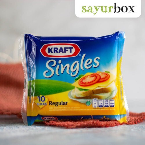 

Kraft Singles Regular Cheese 10 Slice 167 gram Sayurbox