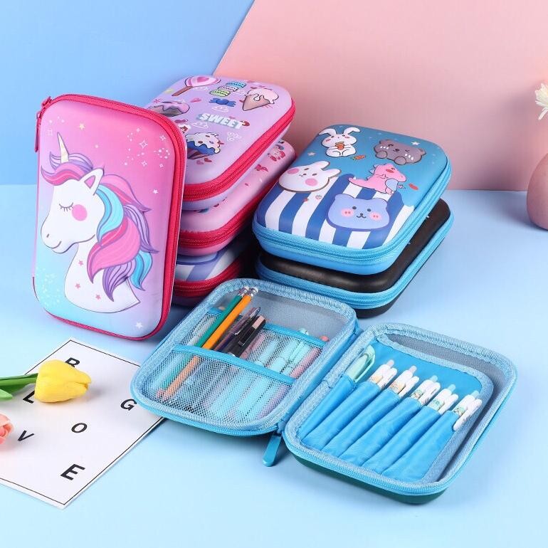 

ORIGINAL Kotak Pensil 3D Pencil Case MIRIP SMIGGLE Lookalike KB PG TK SD HardTop Organizer Lucu Tepak Alat Tulis se-7