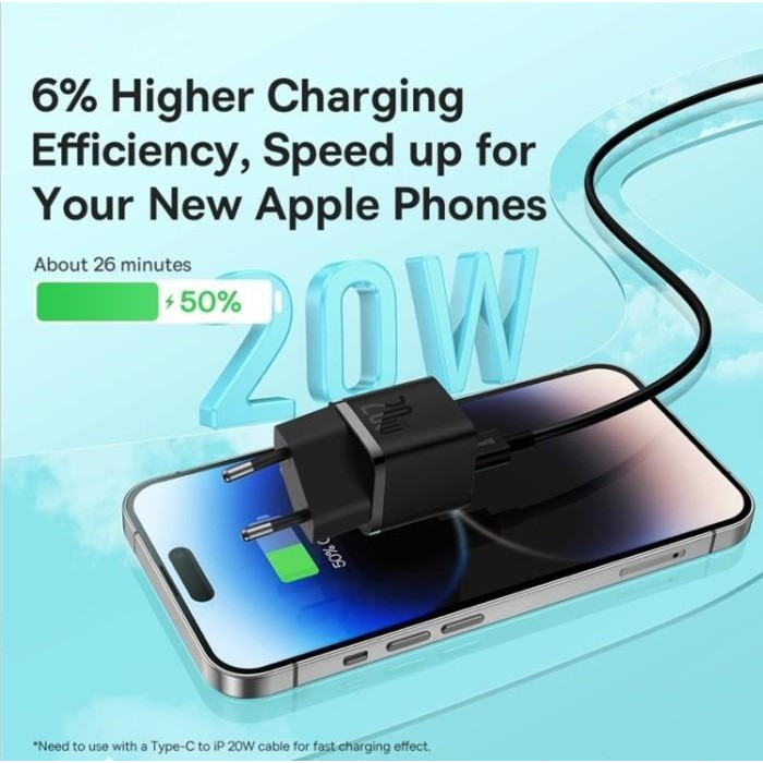 Baseus Adaptor Gan5 Fast Charge 20W Type-C