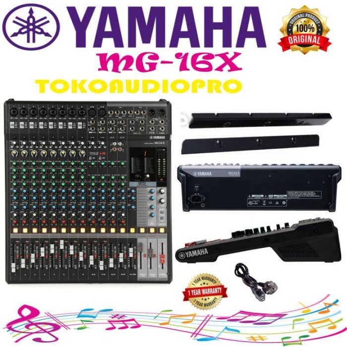 Mixer Yamaha MG16X 16_Channel Mixer Audio dengan Efek Original
