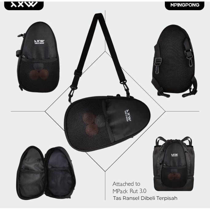 Tas Raket Pingpong 2 Bet Bat Tas Raket Tenis Meja Anti Cipratan Air The X Woof Mpingpong