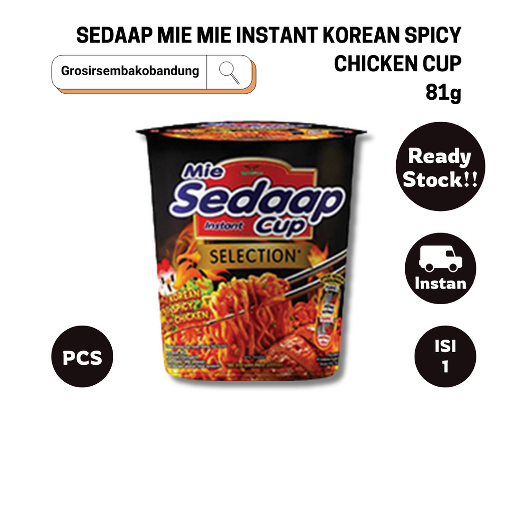 

SEDAAP MIE MIE INSTANT KOREAN SPICY CHICKEN CUP 81g - 1 Pcs - Kota Bandung