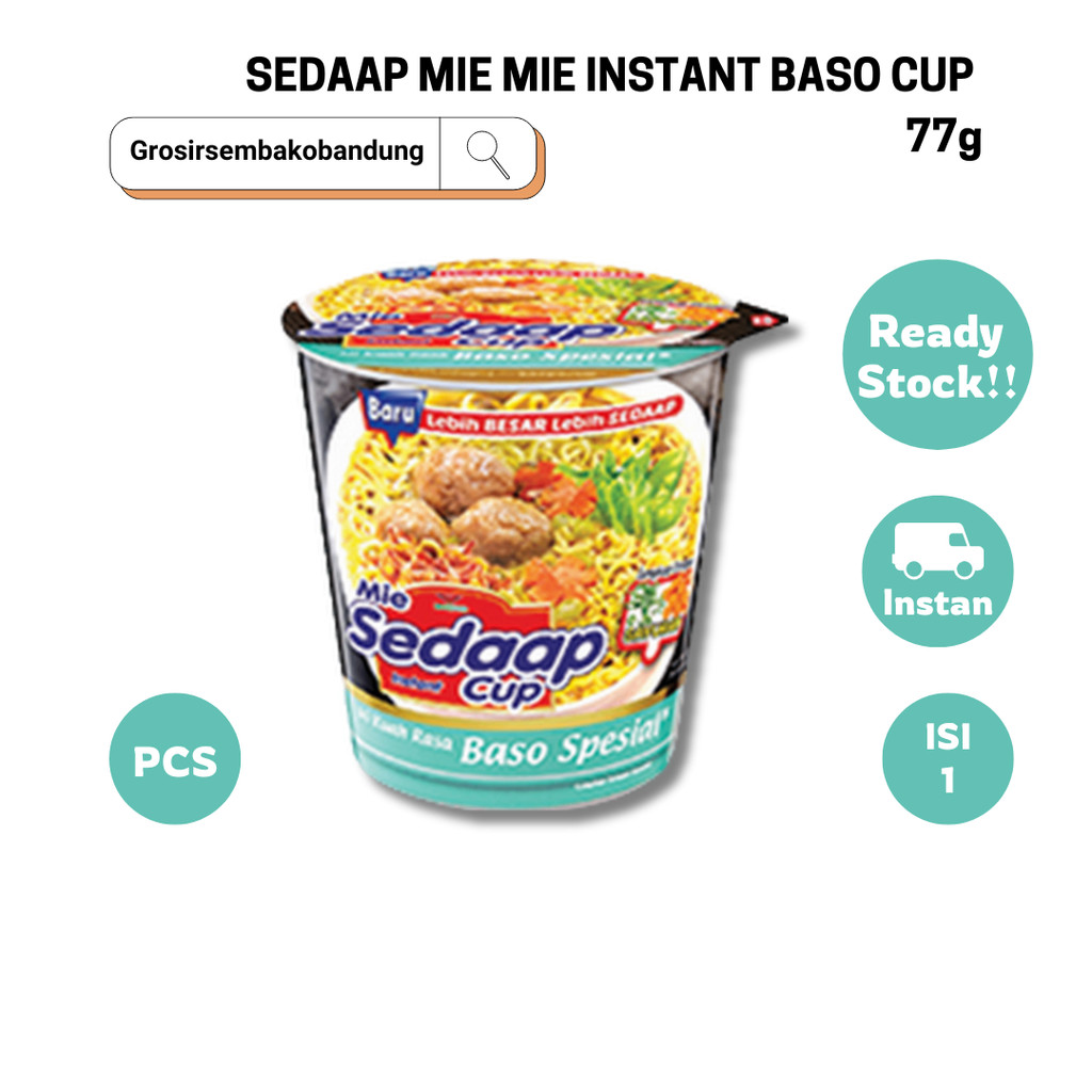 

SEDAAP MIE MIE INSTANT BASO CUP 72/77g - 1 Pcs - Kota Bandung