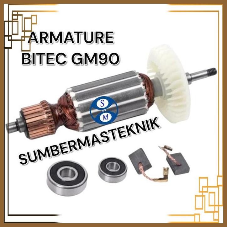 [SMT] ARMATURE BITEC GM90 FREE CARBON BRUSH ANGKER ROTOR MESIN GERINDA BITEC GM 90 KW