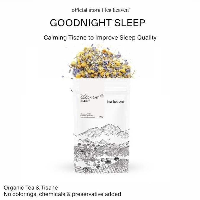 

BIG SALE GOODNIGHT SLEEP TEA CHAMOMILE LAVENDER LEMONGRASS PREMIUM TISANE !!!!!