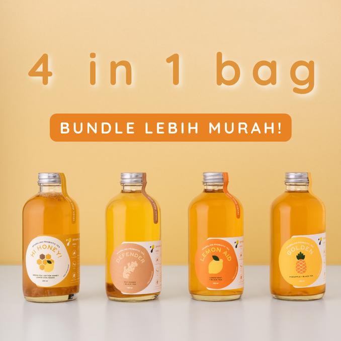 

READY STOCK [BUNDLE] 4 IN 1 BAG KOMBUCHA PROBIOTIC TEA BY SEVEN !!!!!