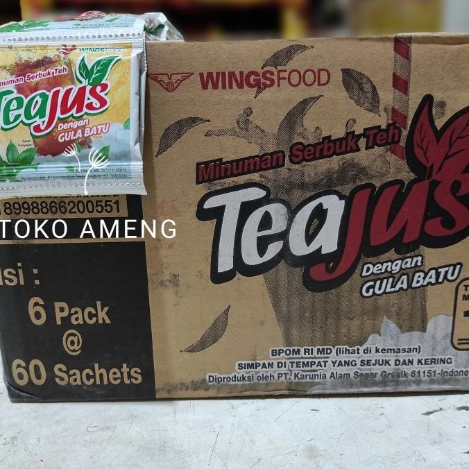 

BIG SALE TEAJUS GULA BATU/ TEH JUS GULA BATU - 1 DUS (6 PACK/ 360 SACHET) !!!!!