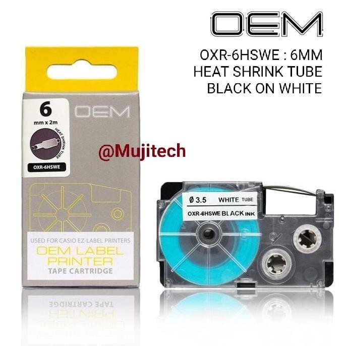 

OEM LABEL HEAT SHRINK TUBE 6MM TAPE CASIO ORIGINAL DAN TERPERCAYA