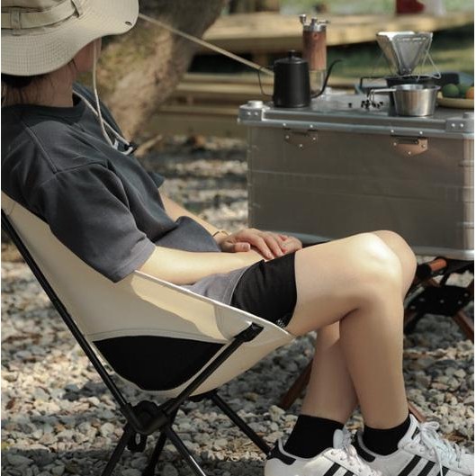 Kursi Lipat Portable Folding Chair Kursi Camping Moon Folding Chair