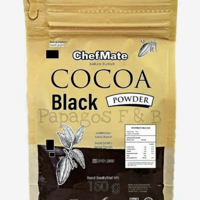

Coklat Bubuk Hitam Cocoa Black Powder Chefmate 150 gr / gram