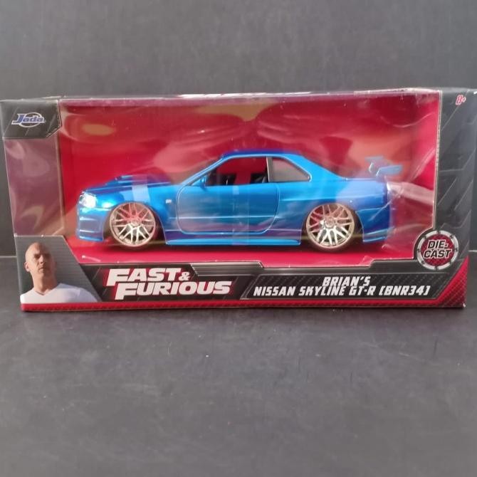 diecast 1:24 jada fast & furious brian's nissan skyline gtr ( bnr34 )