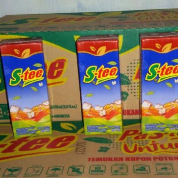 

BIG SALE S-TEE STEE ES TEH MINUMAN TEH DALAM KEMASAN KOTAK 200ML 1 KARTON 24PCS !!!!!