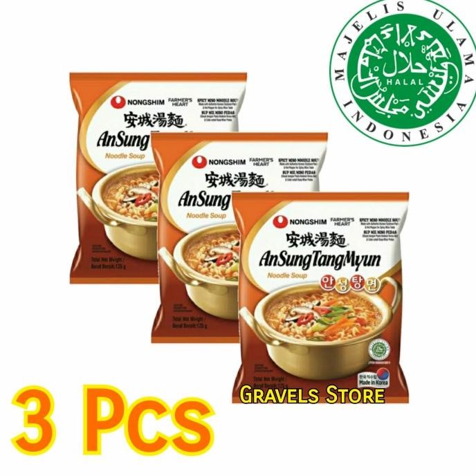 

[3 Pcs] Nongshim AnSungTangMyun - Sup Miso Pedas ala Korea