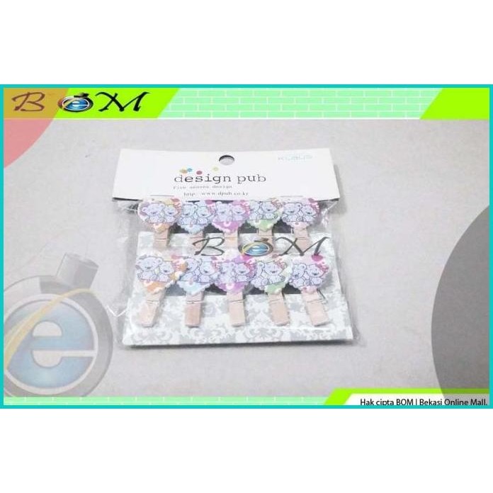 

penjepit kayu kertas foto wooden clip polaroid lucu teddy bear 1 140B
