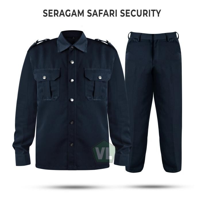 Seragam Safari Setelan Safari Baju Safari Security Satpam Supir Premium Berkualitas