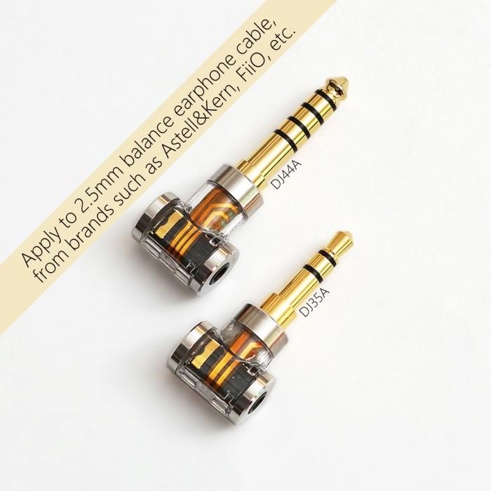 Ddhifi Dj35A/Dj44A 2.5Mm To 3.5Mm/4.4Mm Gold-Plated Converter/Adapter