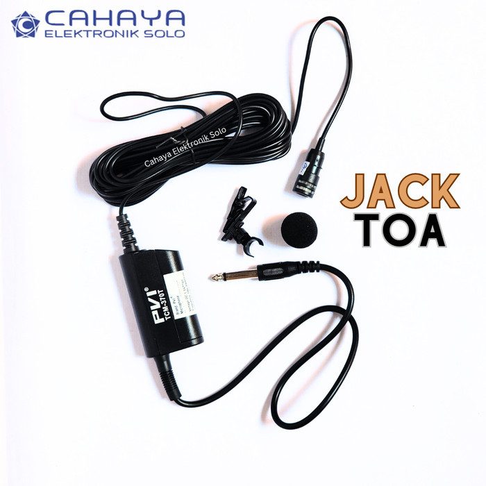 Mic Clip On Jepit Pvi Tcm 370 For Mixer Amplifier Kabel Jack Toa Akai Otr