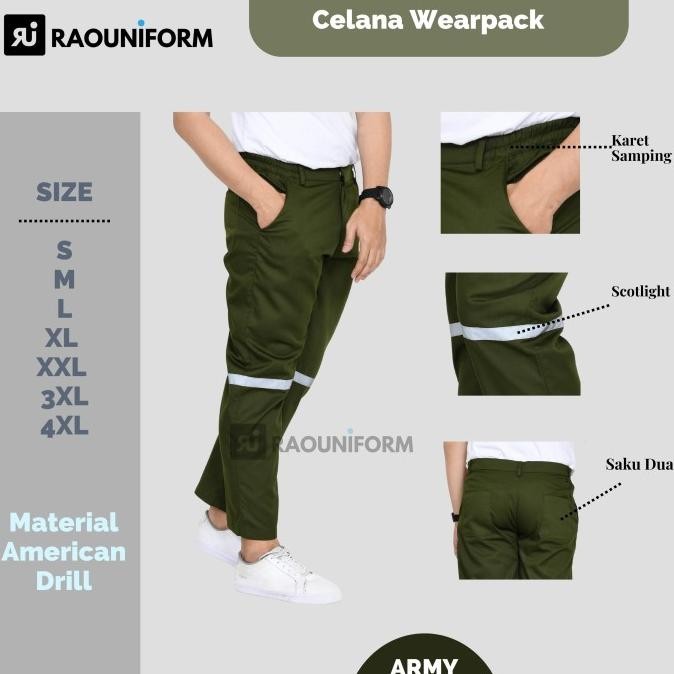 Wearpack Safety Setelan Celana/Celana Kerja Wearpack/Celana Safety Premium Berkualitas